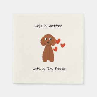 guardanapos de papel poodle toy