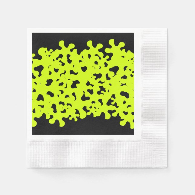 guardanapos de papel preto esbranquiçado verde gua (Frente)