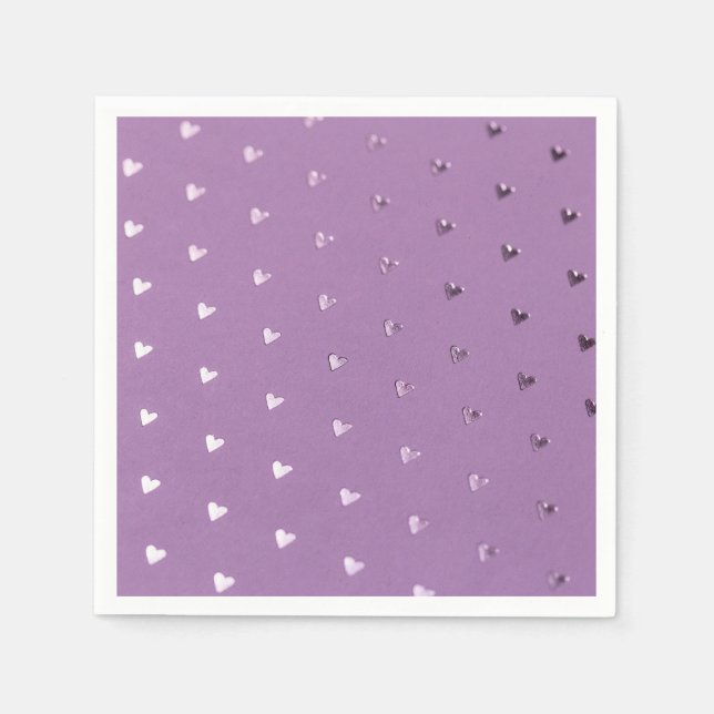Guardanapos de papel Purple Heart elegantes (Frente)