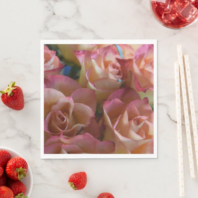 Guardanapos de papel rosas modernas (Insitu)