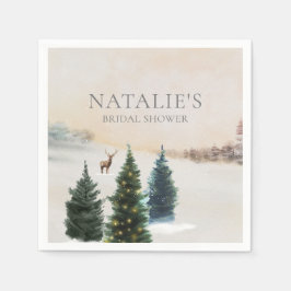 Guardanapos de papel Rustic Winter Woodland Bridal
