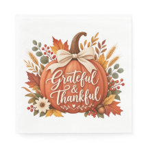 Guardanapos de papel Terracotta Friendsgiving, Gra