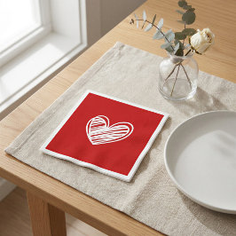 Guardanapos de papel Timeless Red Heart