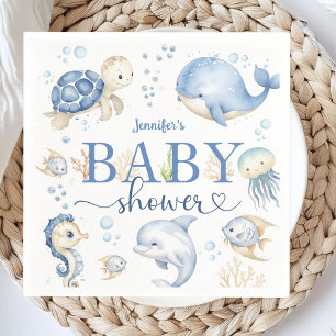 Guardanapos de papel Under The Sea Baby Shower Boy
