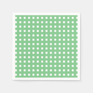Guardanapos de papel verde haste xadrez gingham