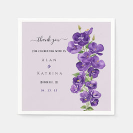 Guardanapos de papel violetas roxas profundas