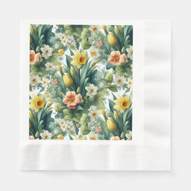 Guardanapos de Páscoa Florais Botânicos de Primave (Frente)