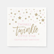 Guardanapos de primeiro aniversário Twinkle Twinkl