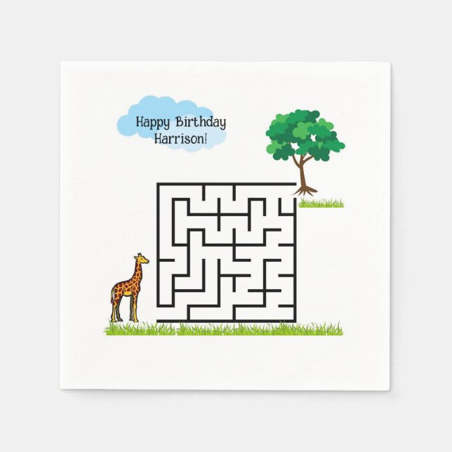 Guardanapos de puzzle de labirinto personalizado d (Frente)