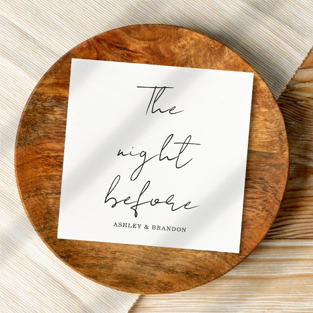 Guardanapos de Script Caligrafia Elegante A Noite  (Criador carregado)