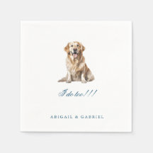 Guardanapos de texto azul-petróleo para casamento 