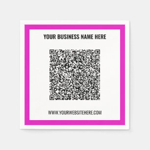 Guardanapos de Texto com Informações de Código QR 