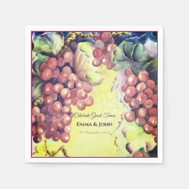 Guardanapos de Uvas da Vinha — Degustação de Vinho