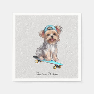 Guardanapos de Yorkshire Terrier com Aquarela