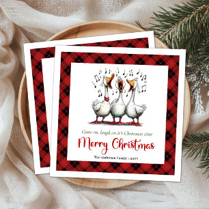 Guardanapos Divertidos de Natal com Gansos Engraça