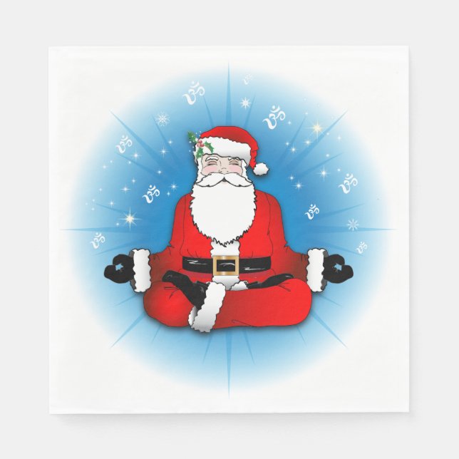 Guardanapos do Papai Noel Meditando (Frente)