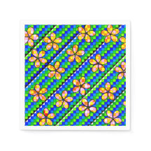 Guardanapos florais artesanais
