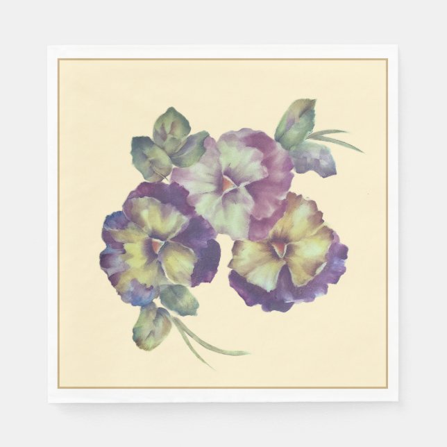 Guardanapos Florais de Pansy Macio | Todos os Dias (Frente)