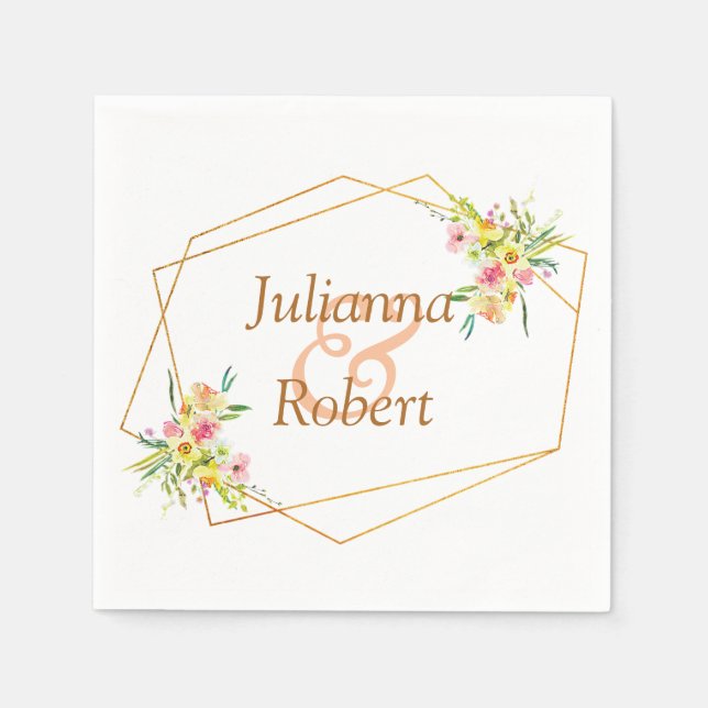 Guardanapos florais de primavera (Frente)