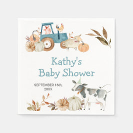 Guardanapos Florais de Trator de Animal de Fazenda