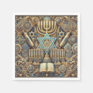 Guardanapos Judaicos Hanukkah Menorá