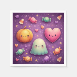 Guardanapos Kawaii de Halloween Fofo