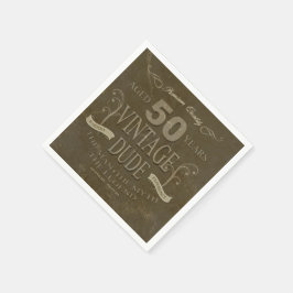 Guardanapos masculinos para 50º aniversário