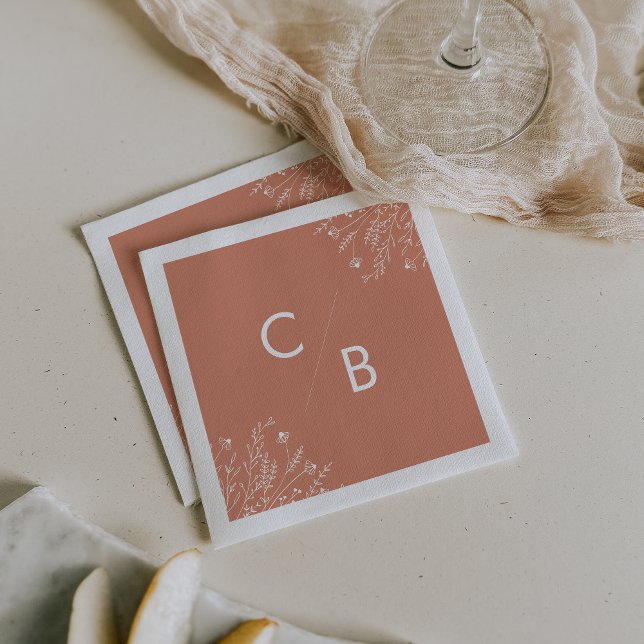 Guardanapos Monogramados com Flor Silvestre de Ter (Criador carregado)