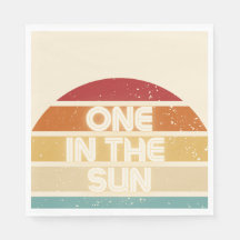Guardanapos One in the Sun Retro Beach Party