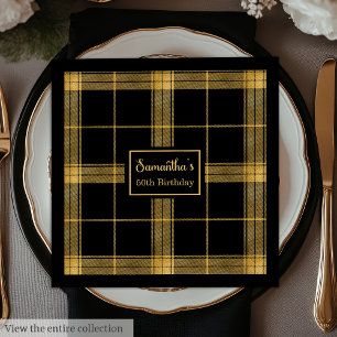 Guardanapos para 50º Aniversário Preto Dourado Nom