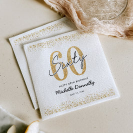 Guardanapos para 60º Aniversário em Ouro Branco Mo