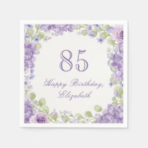 Guardanapos para Aniversário de 85 anos Elegante F