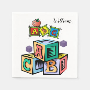 guardanapos para bebês de abc