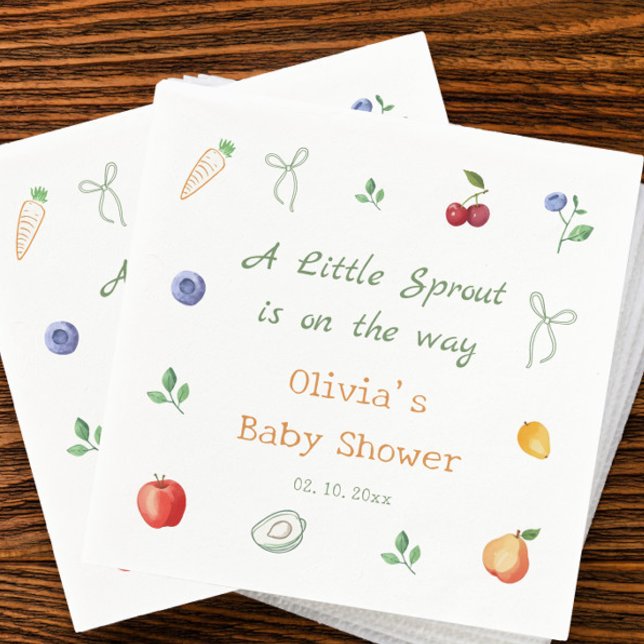 Guardanapos para chá de bebê A Little Sprout (Criador carregado)