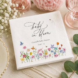 Guardanapos para Chá de Bebê Baby in Bloom Floral