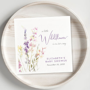 Guardanapos para Chá de Bebê Boho Wildflower Aquar