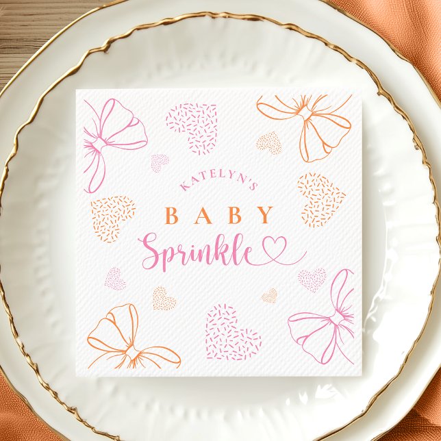 Guardanapos para Chá de Bebê com Fita Sprinkle (Criador carregado)