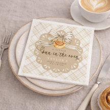 Guardanapos para Chá de Bebê com Pão Rústico no Fo