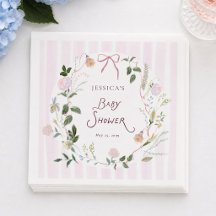 Guardanapos para Chá de Bebê Floral Caprichoso em
