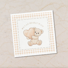 Guardanapos para Chá de Bebê Gingham We Can Bearly