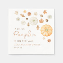 Guardanapos para Chá de Bebê Little Pumpkin Outono