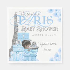 Guardanapos para Chá de Bebê Menino Paris