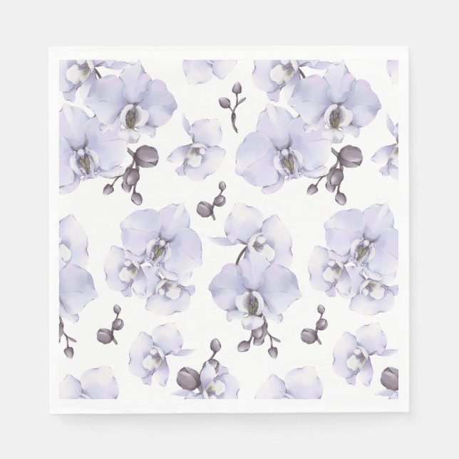 Guardanapos para Chá de Bebê Orquídea Lavanda (Frente)