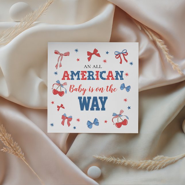 Guardanapos para Chá de Bebê Todos Americanos Arco (Criador carregado)