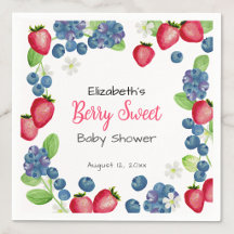 Guardanapos para Chá de Bebê Watercolor Berry Swee