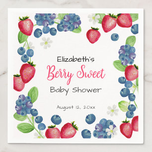 Guardanapos para Chá de Bebê Watercolor Berry Swee