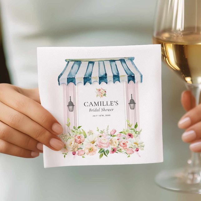 Guardanapos para Chá de Noiva Jardim de Flores (Garden Bridal Shower Paper Napkins)