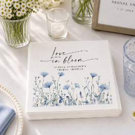 Guardanapos para Chá de Noiva Love In Bloom Azul