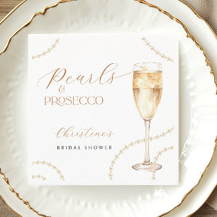 Guardanapos para Chá de Noiva Pérolas e Prosecco D