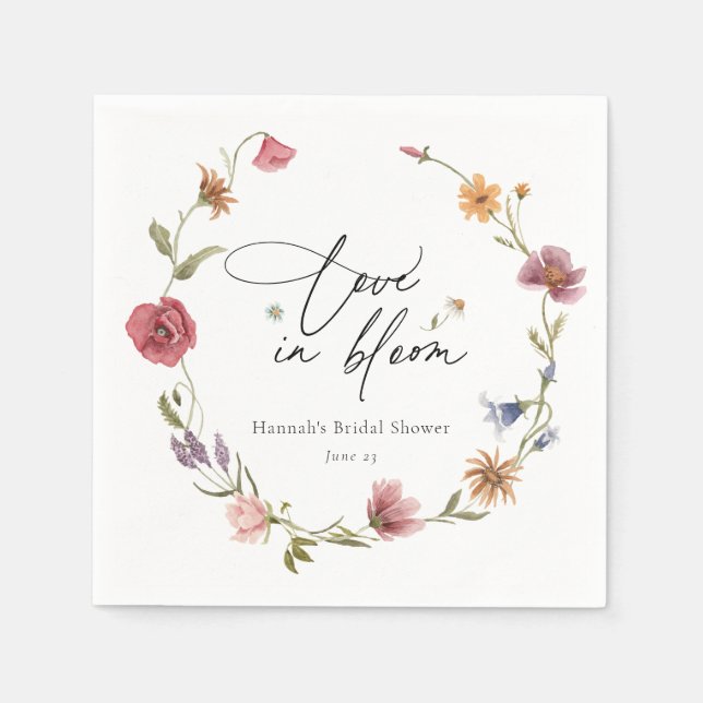 Guardanapos para Chá de Noiva Wildflower Bloom (Frente)